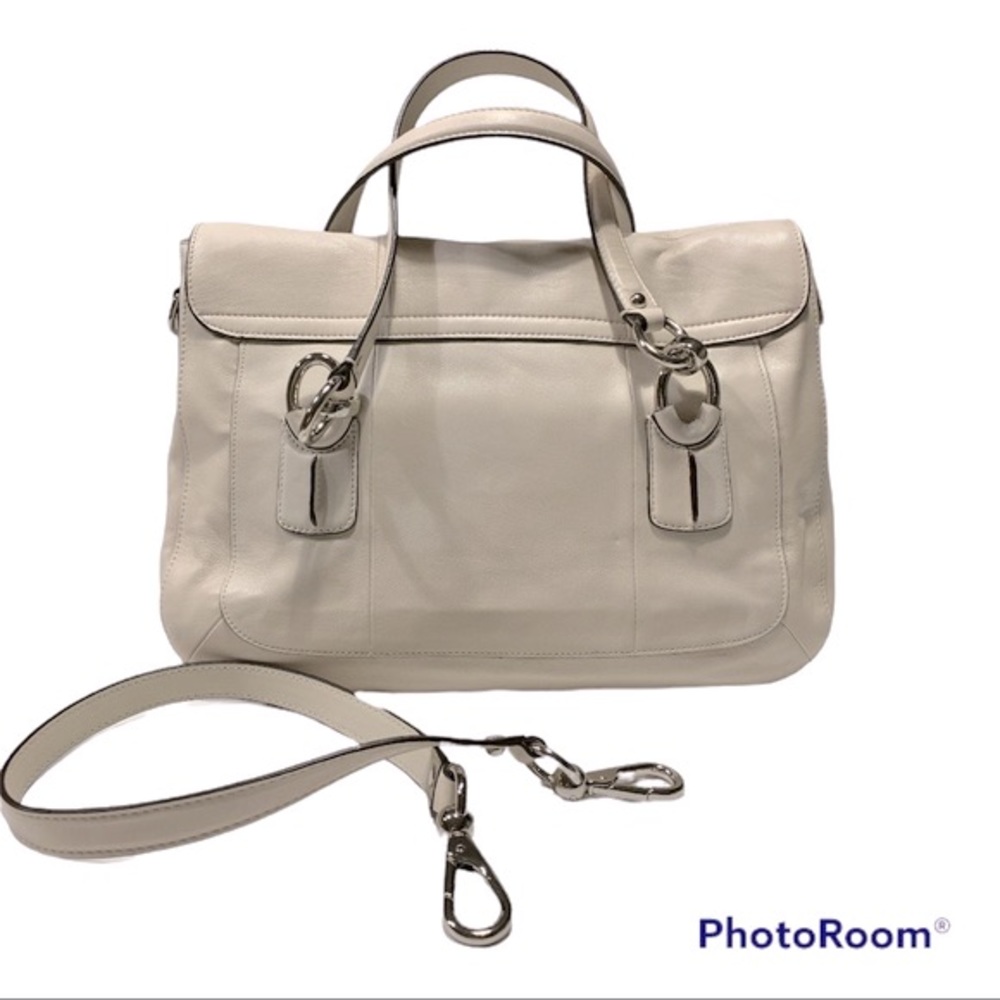 Coach Kristen Satchel Bag Classic Quiet Luxury Timeless Design Bone - Picture 13 of 15